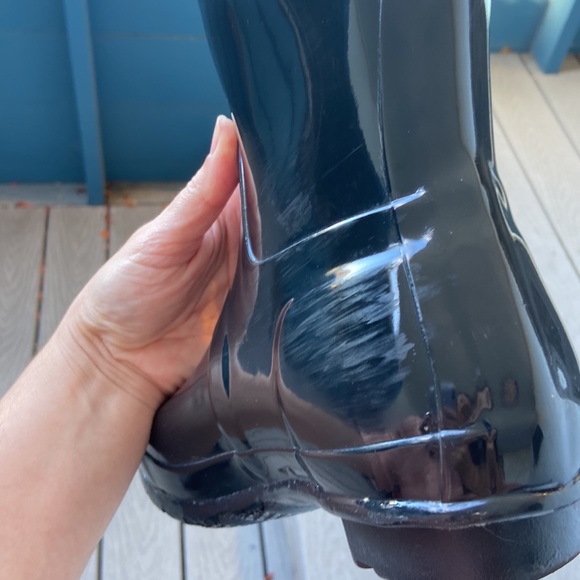 Hunter Rain Boots - Women’s Tall Back Adjustable Black Gloss, size 8 US, 39 EU - Picture 10 of 13